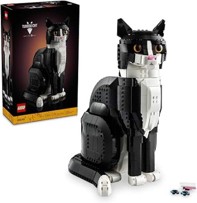 Picture of LEGO Ideas Tuxedo Cat, Home Décor, Cat Gift Idea for Animal-Lovers, Cat Lover Gifts, Collectible Model, Creative Activity, Building Set for Adults, 21349