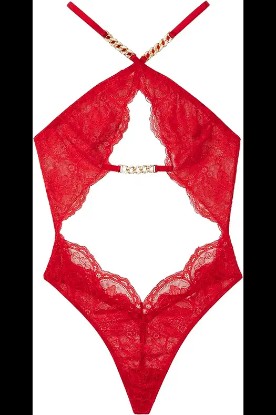 Picture of Victoria's Secret High Neck Halter Lace Teddy, Women's Lingerie (XS-XXL)