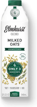 Picture of Elmhurst 1925 Milked Oats Unsweetened Oat Milk, 32 Ounce (Pack of 6)