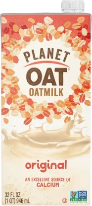 Picture of Planet Oat Oatmilk Without Lactose or Dairy NonGMO, Original, 32 Fl Oz (Pack of 6)