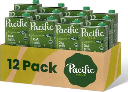 Picture of Pacific Foods Original Organic Oat Milk, Plant Based Milk, 32 oz Carton (12 Pack)