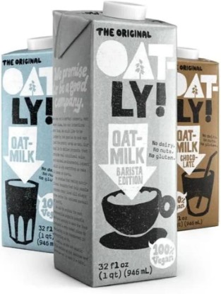 Picture of Oatly Oat Milk, Variety Pack, 32oz, Pack of 6, Original, Barista, Chocolate