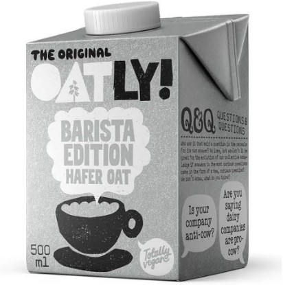 Picture of Oatly Barista Edition Oat Milk - Gluten Free, Dairy Free, Non GMO, Vegan, 32 oz (Pack of 6)