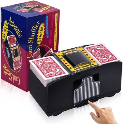 Picture of Automatic Card Shuffler 1/2/4/6 Decks, Electric Battery-Operated Shuffler, Casino Card Game for Poker, Home Card Game, UNO, Phase10, Texas Hold'em, Blackjack, Home Party Club Game