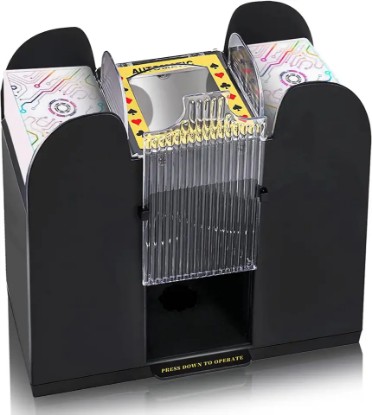 Picture of Nileole 6 Decks Automatic Card Shuffler, Battery-Operated for UNO,Phase10, Texas Hold'em, Poker, Home Card Games, Blackjack, Party Club