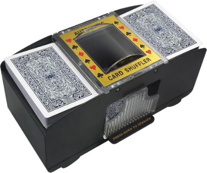 Picture of Automatic Card Shuffler, 1-2 Deck Battery-Operated Electric Poker Card Shuffler Machine, for Playing Cards/UNO