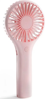 Picture of Handheld Fan, Portable Fan Mini Fan Powerful Hand Fan with 3 Speeds, USB Rechargeable Personal Fan, Makeup Lash Fan for Stylish Girls, Cute Small Pocket Fan for Travel/Outdoor/Home, Pink