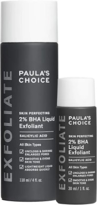 Picture of Paula's Choice Skin Perfecting 2% BHA Liquid Salicylic Acid Exfoliant Duo, Gentle Exfoliator for Blackheads, Large Pores, Wrinkles & Fine Lines, Includes 1 Full Size Bottle & 1 Travel Size Bottle