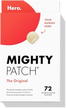 Picture of Mighty Patch Hero Cosmetics Original Patch - Hydrocolloid Acne Pimple Patch for Covering Zits and Blemishes, Spot Stickers for Face and Skin (72 Count)