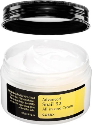 Picture of COSRX Snail Mucin 92% Repair Cream, Daily Face Gel Moisturizer for Dry Skin, Acne-prone, Sensitive Skin, Not Tested on Animals, No Parabens, Korean Skincare (3.52 Fl Oz (Pack of 1))