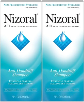 Picture of Nizoral A- D Anti-Dandruff Shampoo Value Pack, Blue, Fresh, 7 Fl Oz (Pack of 2)