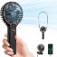 Picture of SWEETFULL Handheld Fan, Portable Fan, 5000mAh Rechargeable Battery, 6 Speed Wind, LED Display, Personal Mini Travel Fan with Backup Power, Hand Held Fan USB Foldable Electric Fan for Women Girl