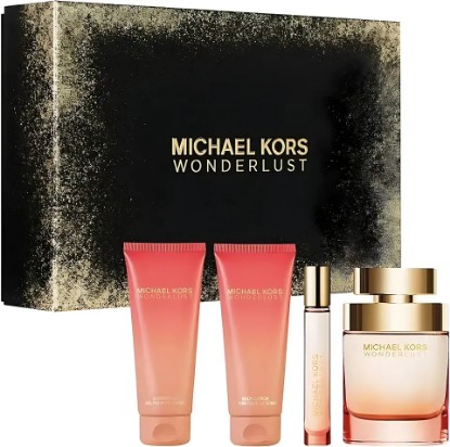 Picture of Michael Kors Wonderlust for Women 4 Pieces Gift Set, (3.4 Ounce Eau de Parfum Spray +3.4 Ounce Body Lotion +3.4 Ounce Shower Gel + 0.3 Ounce Eau de Parfum Spray)