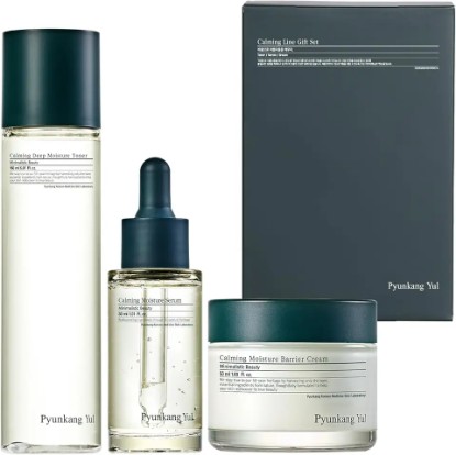Picture of Pyunkang Yul Calming Line Gift Box Set - Korean Facial Skin Care Essential for Daily Moisturizing, Safe on Acne Prone & Sensitive Skin, Vegan & Cruelty Free