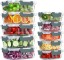 Picture of 10 Packs Glass Meal Prep Containers with Lids, Glass Food Storage Containers Set, Airtight Lunch Containers, Microwave, Oven, Freezer and Dishwasher Safe, Gray