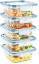 Picture of Snapware Total Solutions (5-Pack, 4 Cup) Glass Food Storage Containers Set, Airtight & Leakproof Locking BPA-Free Lids, Freezer Dishwasher Microwave Safe