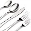 Picture of Silverware Set for 8, 40 Piece Heavy Duty Stainless Steel Flatware Utensils Cutlery Set Including Steak Knife Fork and Spoon, Dishwasher Safe, Gift Package for Wedding Housewarming