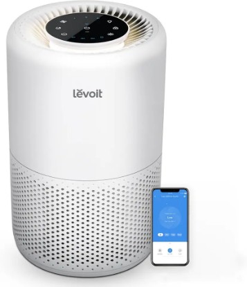 Picture of LEVOIT Air Purifier for Home Bedroom, Smart WiFi Alexa Control, AHAM VERIFIDE, 3-in-1 Filter with HEPA Sleep Mode for Allergens, Pollutants, Smoke, Dust, Core 200S-P, White
