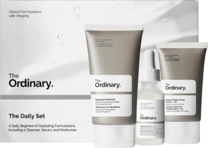 Picture of The Ordinary The Daily Set, Daily Skincare Routine with Squalane Cleanser, Hyaluronic Acid 2% + B5, and Natural Moisturizing Factors + HA | Skin Care Set