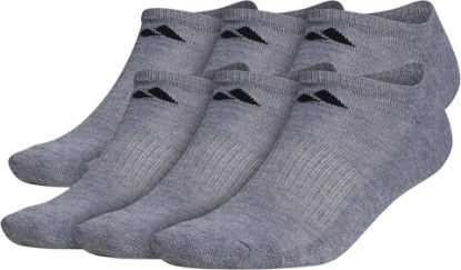 Picture of adidas Men's Athletic Cushioned Socks, 6-Pack No Show with Arch Support