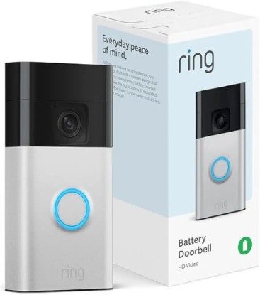 Picture of Ring Battery Doorbell, Head-to-Toe Video, Live View with Two-Way Talk, and Motion Detection & Alerts (newest model), Satin Nickel Recycled Content Certification for Electrical and Electronic Equipment