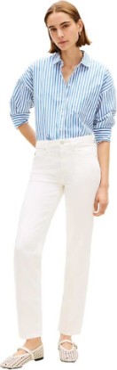 Picture of Tommy Hilfiger Tommy Hilfiger Women's Mid Rise Classic Straight Jean, Optic White 8