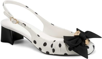 Picture of KARL LAGERFELD Women's Sprouse Polka Dot Slingback Dress Heel with Bow Detail