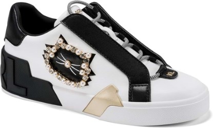 Picture of KARL LAGERFELD Women's Madisyn Slip on Sneaker with Studded Choupette Detail