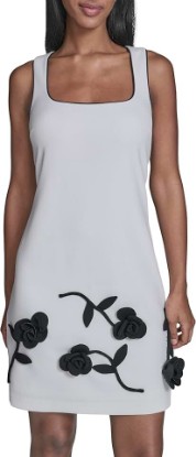 Picture of KARL LAGERFELD Women's Button Up Collared Belted Shirt Dress