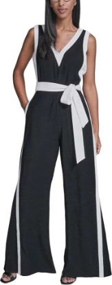 Picture of KARL LAGERFELD Women's Sleeveless V Neck Aero Wash Jumpsuit