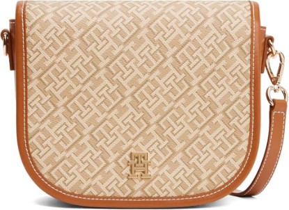 Picture of Tommy Hilfiger Adaptive Women's Monogram Leather Saddle Crossbody Bag With Adjustable Crossbody Strap
