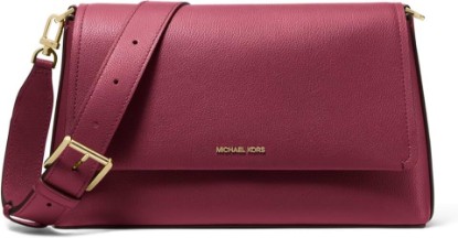 Picture of Michael Kors Nessa Large Messenger, Gold-Tone Hardware/Mulberry