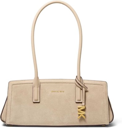 Picture of Michael Kors Women's Laila Small Shoulder Tote Bag, Gold-Tone Hardware/Suede