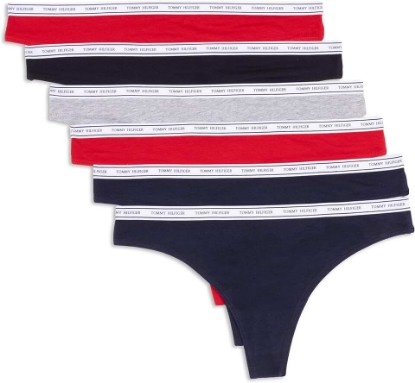 Picture of Tommy Hilfiger Adaptive Tommy Hilfiger Women's Cotton Thong Underwear - 6 Pack