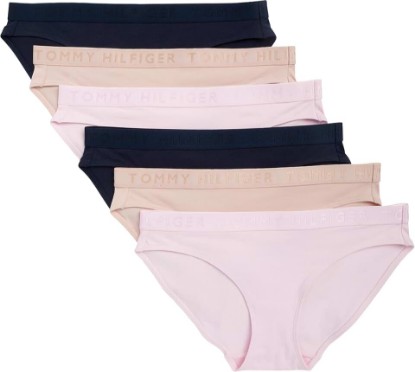Picture of Tommy Hilfiger Women's Logo Waistband Cotton Bikini 6 Pack