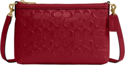 Picture of COACH womens Legacy Zip Top Crossbody in Signature Leather