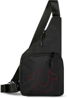 Picture of True Religion Crossbody Bag Men - Anti Theft Shoulder Sling Bag, Zipper Phone Pocket and Key Leash