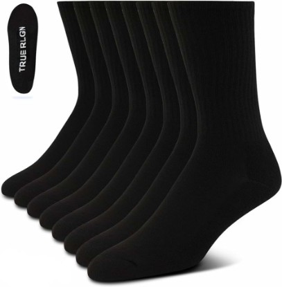 Picture of True Religion Mens 8 Pairs Crew Socks for Men Premium Athletic Men's Socks, Shoe Size 8-12