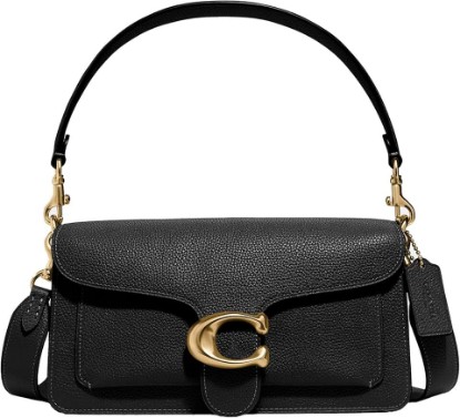 Picture of COACH Polished Pebble Leather Tabby Shoulder Bag 26, Black, One Size
