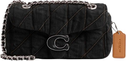 Picture of COACH Women's Quilted Denim Tabby Shoulder Bag 20, Black