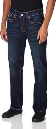 Picture of True Religion Men’s Ricky Straight Leg Jeans with Back Flap Pockets – Mens Jeans