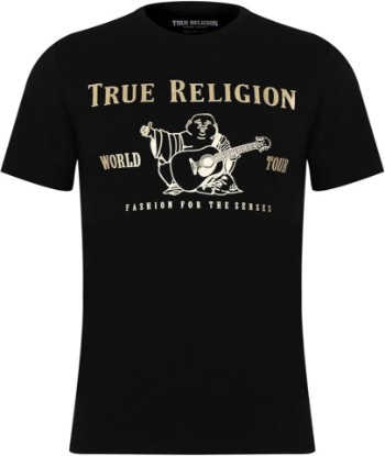 Picture of True Religion Men’s Graphic T-Shirt – Short Sleeve Metallic Buddha Tee, Mens T Shirt