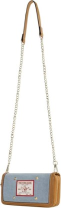Picture of Concept One True Religion Women's Zip-Around Wallet with Chain Strap, Denim, One Size