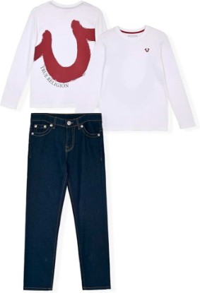 Picture of True Religion Boys Denim Set 2 Piece Boys Jeans and Long Sleeve Tee Shirt Set
