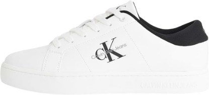 Picture of Calvin Klein Jeans Men's Cupsole Sneaker, White Bright White Black, 8