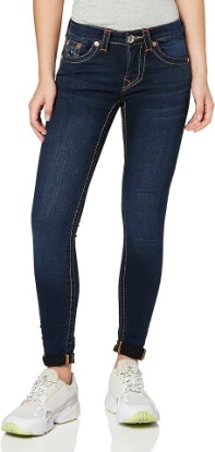 Picture of True Religion Women’s Jennie Mid Rise Curvy Fit Skinny Ankle Jean – Skinny Jeans for Women, Comfortable & Trendy, Indigo Upgrade, 33
