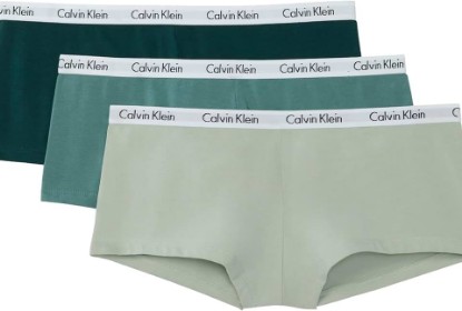 Picture of Calvin Klein Carousel Logo Cotton Stretch Boyshort Panties, 3 Pack
