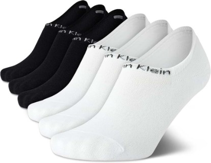 Picture of Calvin Klein Womens No Show Socks - 6 Pack Non Slip Heel Lightweight Cotton Blend Low Cut Invisible Socks for Women