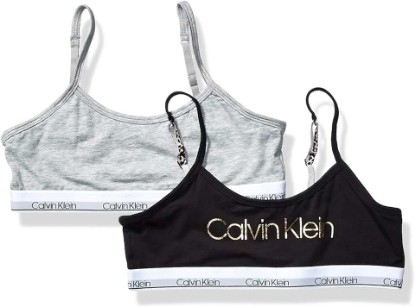 Picture of Calvin Klein Kids Girls' Cropped Cotton Cami Bralette 2-Pack