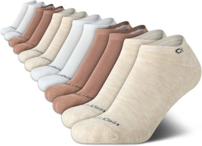 Picture of Calvin Klein Womens No Show Socks - 12 Pack Breathable Cushioned Athletic Performance Low Cut Running Socks for Women